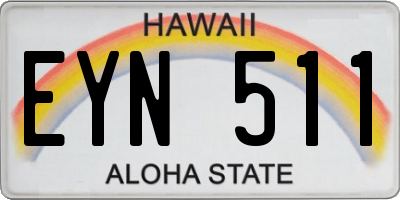 HI license plate EYN511