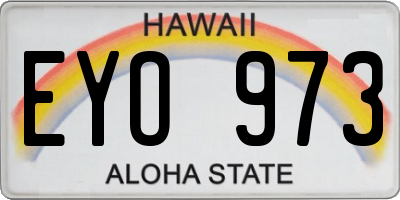 HI license plate EYO973