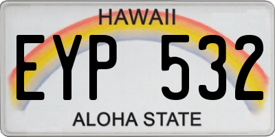 HI license plate EYP532