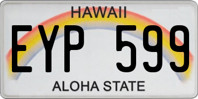 HI license plate EYP599