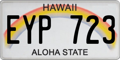 HI license plate EYP723