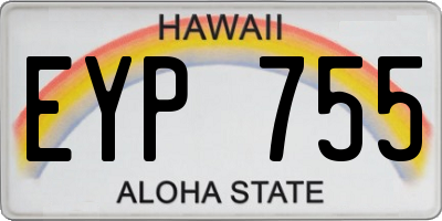 HI license plate EYP755