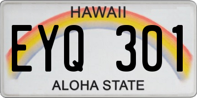 HI license plate EYQ301
