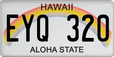 HI license plate EYQ320