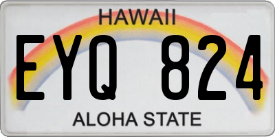 HI license plate EYQ824
