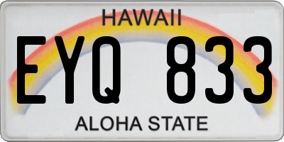HI license plate EYQ833