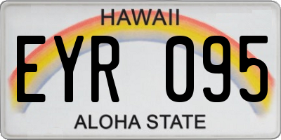 HI license plate EYR095