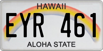 HI license plate EYR461