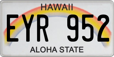 HI license plate EYR952