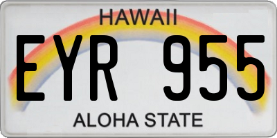 HI license plate EYR955