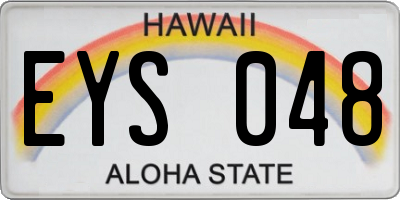 HI license plate EYS048