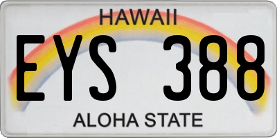 HI license plate EYS388