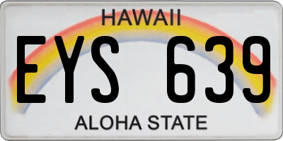 HI license plate EYS639