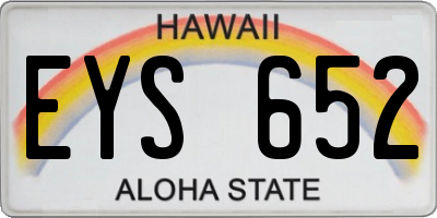HI license plate EYS652
