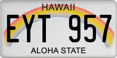 HI license plate EYT957