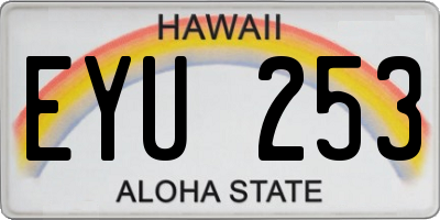 HI license plate EYU253