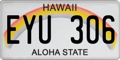 HI license plate EYU306