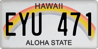 HI license plate EYU471