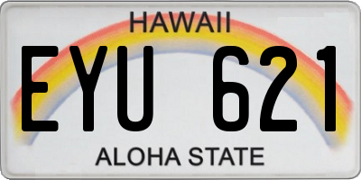 HI license plate EYU621