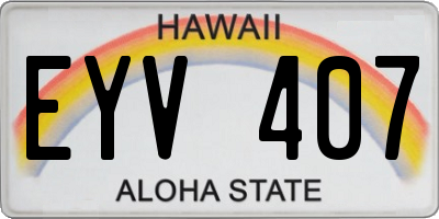 HI license plate EYV407
