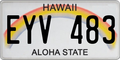 HI license plate EYV483