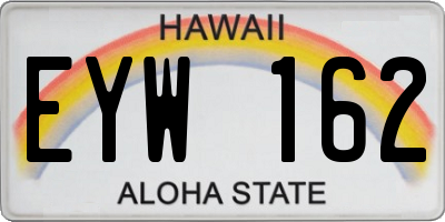 HI license plate EYW162