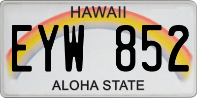HI license plate EYW852