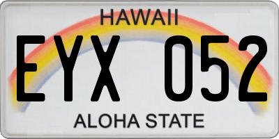 HI license plate EYX052
