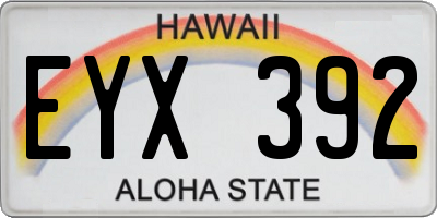 HI license plate EYX392