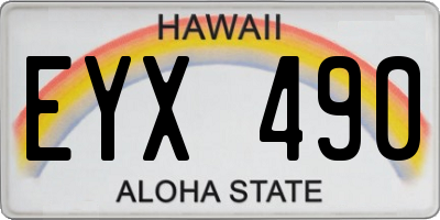 HI license plate EYX490