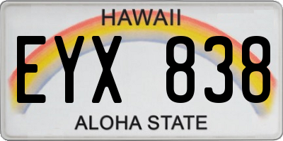 HI license plate EYX838