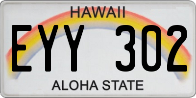 HI license plate EYY302