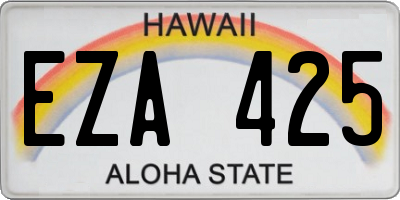 HI license plate EZA425