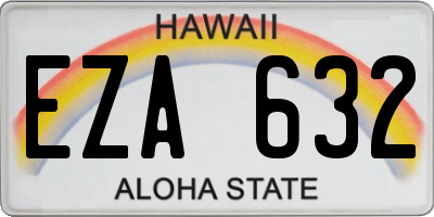 HI license plate EZA632
