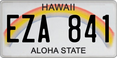 HI license plate EZA841