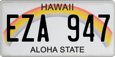 HI license plate EZA947