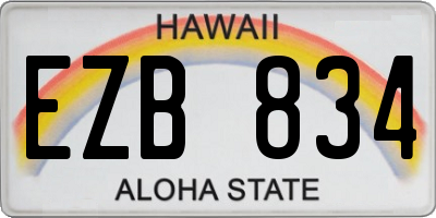 HI license plate EZB834