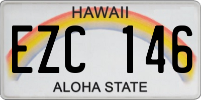 HI license plate EZC146