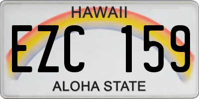 HI license plate EZC159