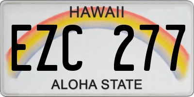 HI license plate EZC277