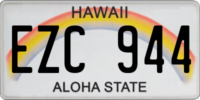 HI license plate EZC944