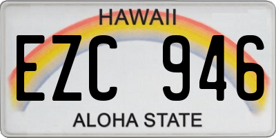 HI license plate EZC946