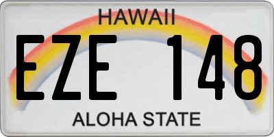 HI license plate EZE148