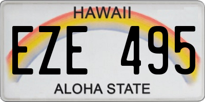 HI license plate EZE495