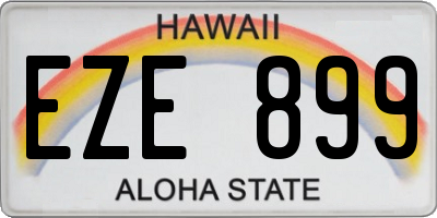 HI license plate EZE899