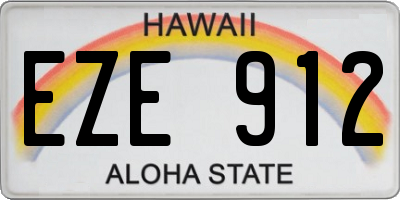 HI license plate EZE912