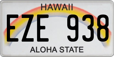 HI license plate EZE938