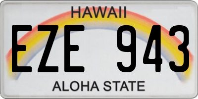 HI license plate EZE943