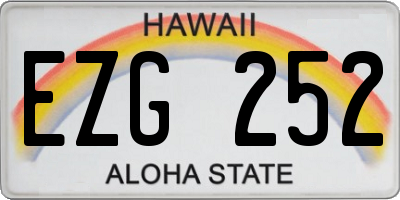 HI license plate EZG252