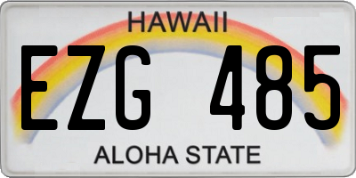 HI license plate EZG485
